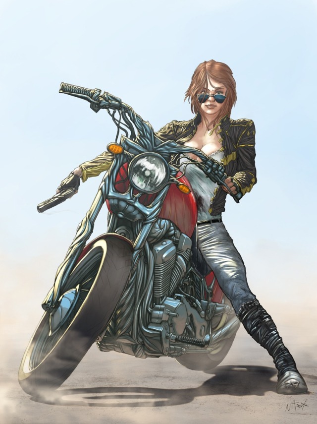 clipart biker chick - photo #17
