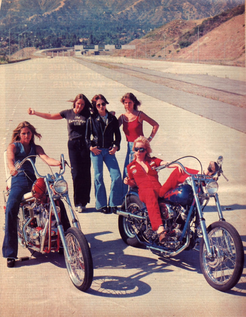 Motorcycle Women of the 70s Moto Lady