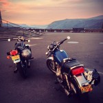 CB550 and XS400 at Crown Point Vista House