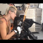 Alicia working on the Dual Sporty Project