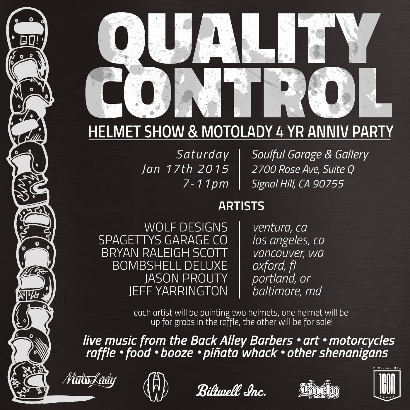 QUALITY CONTROL Helmet Show & Anniversary Party