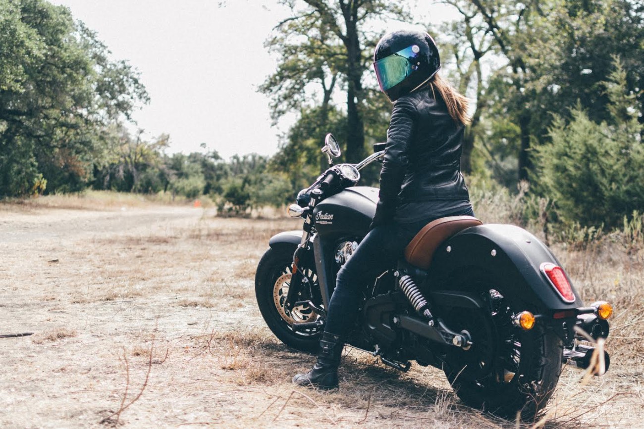 Krystal Hess on the 2015 Indian Scout